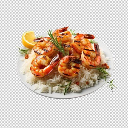 Shrimps With Rice