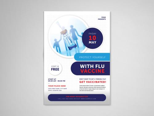 Adobe Stock - Flu Shot Informational Flyer Layout - 332760574