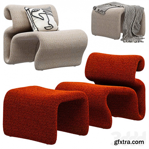 Artilleriet - Etcetera (Boucle Easy Chair and Footstool)
