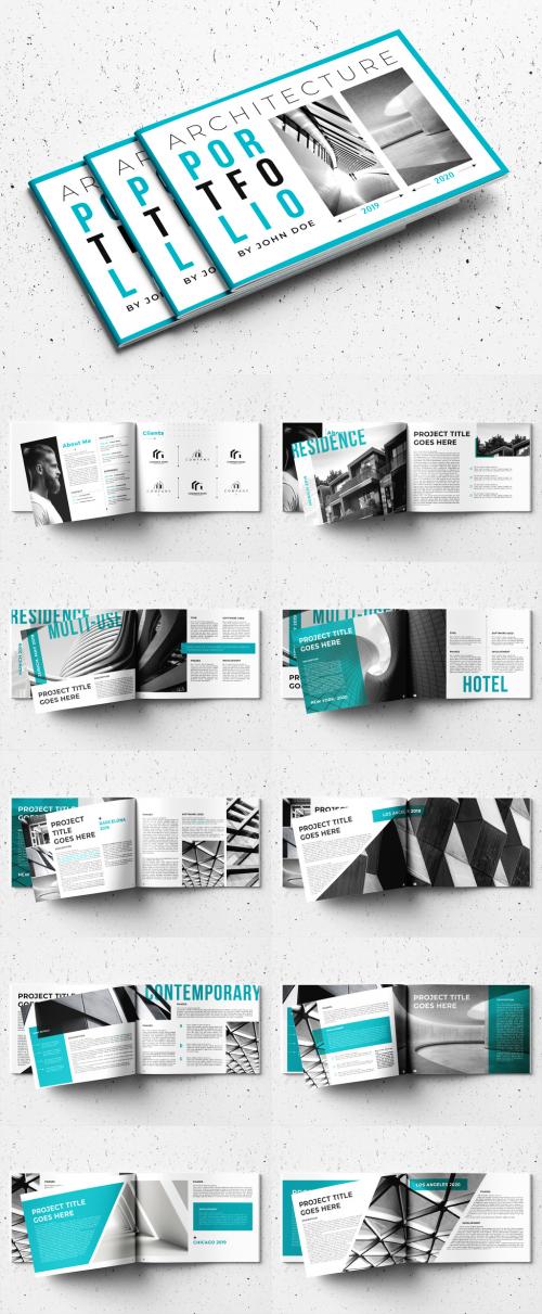 Adobe Stock - Portfolio Layout with Teal Accents - 332978256