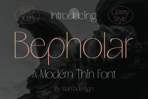 Bepholar - A Modern Thin Font