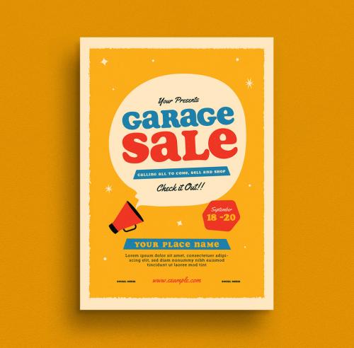 Adobe Stock - Garage Sale Flyer Layout - 334788883