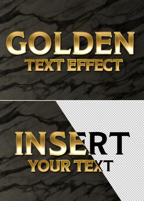 Adobe Stock - Gold Style Text Effect on Marble Background - 334805436