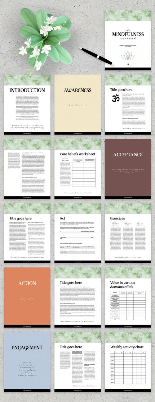 Adobe Stock - Mindfulness Workbook Layout - 335364249