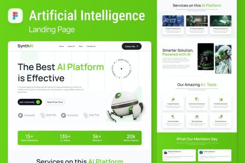 Artificial Intelligence Landing Page Figma