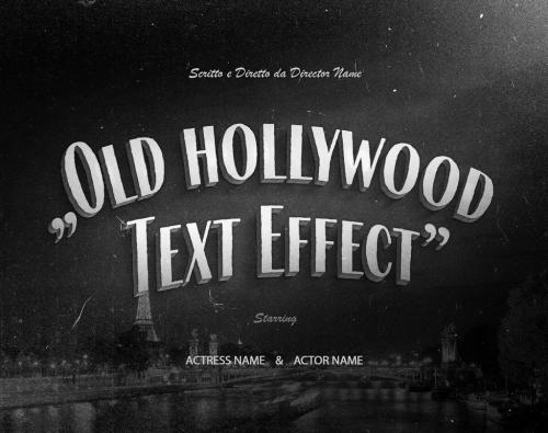 Adobe Stock - Retro Vintage Hollywood Movie Title Text Effect - 336471815