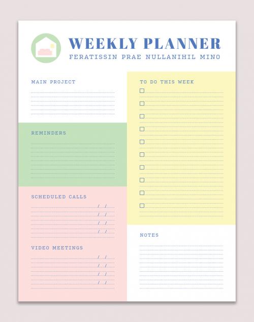 Adobe Stock - Colorful Planner Layout - 337449465