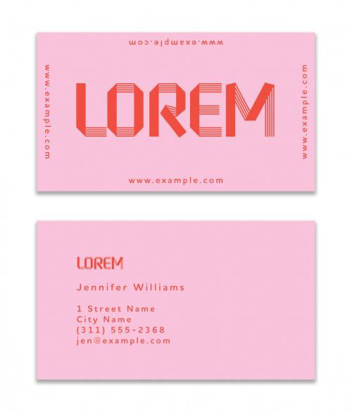Adobe Stock - Pink Business Card Layouts - 337449799