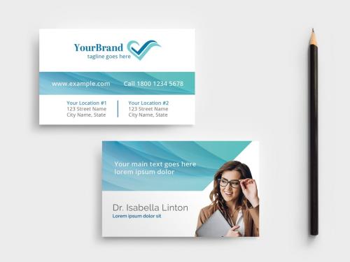Adobe Stock - Business Card Layout for Medical Professionals - 338506176