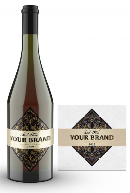 Adobe Stock - Vintage Wine Label Layout - 338548599