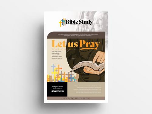 Adobe Stock - Bible Study Flyer Layout - 338902451