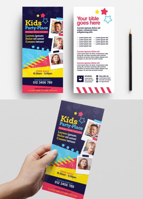 Adobe Stock - Kids Party Event Flyer Layout - 338961008