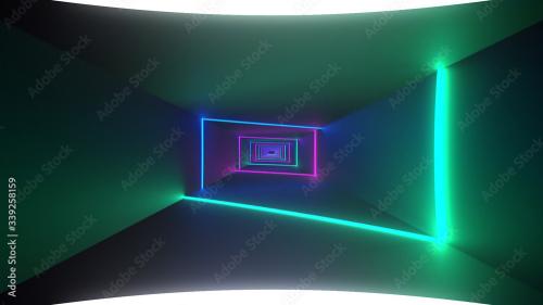 Adobe Stock - Neon Tunnel Transitions - 339258159