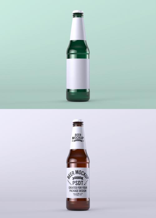 Adobe Stock - Realistic Beer Bottle Mockup - 339967835