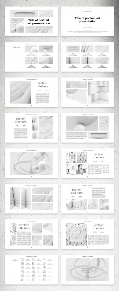 Adobe Stock - Black and White Digital Presentation Layout - 340013844