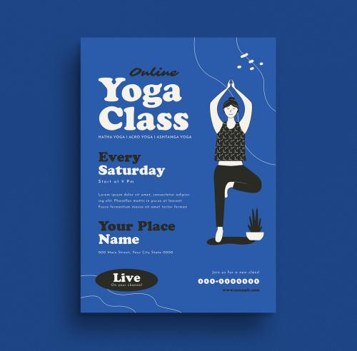 Adobe Stock - Yoga Class Flyer Layout - 340030396