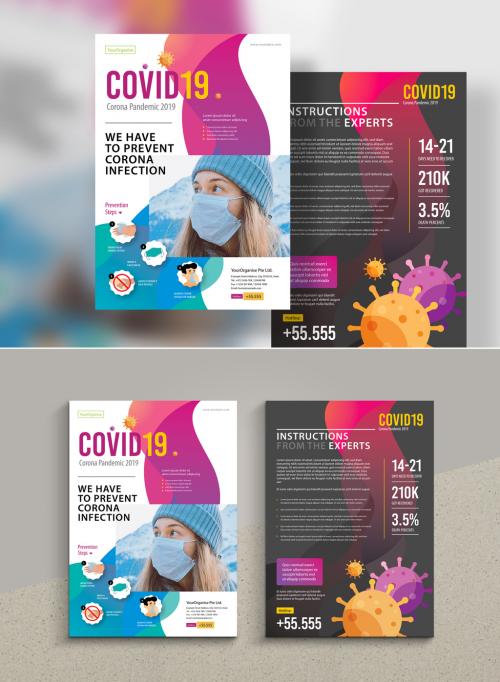 Adobe Stock - Medical Flyer Layout with COVID-19 Treatment - 341011479
