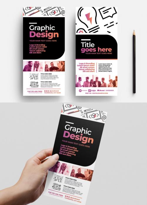 Adobe Stock - Graphic Design Rack Card Flyer Layout - 341022328