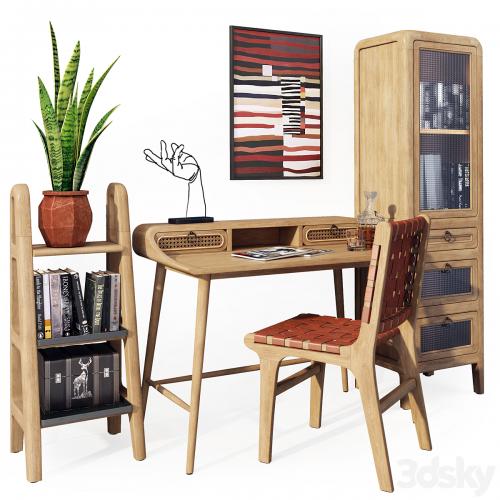 A set of office furniture. Desk Nalu La Forma