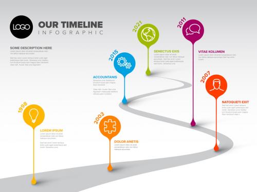 Adobe Stock - Infographic Road Timeline Layout with Pointers - 341057354