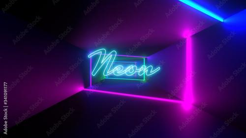 Adobe Stock - Neon Tunnel Title - 341091177