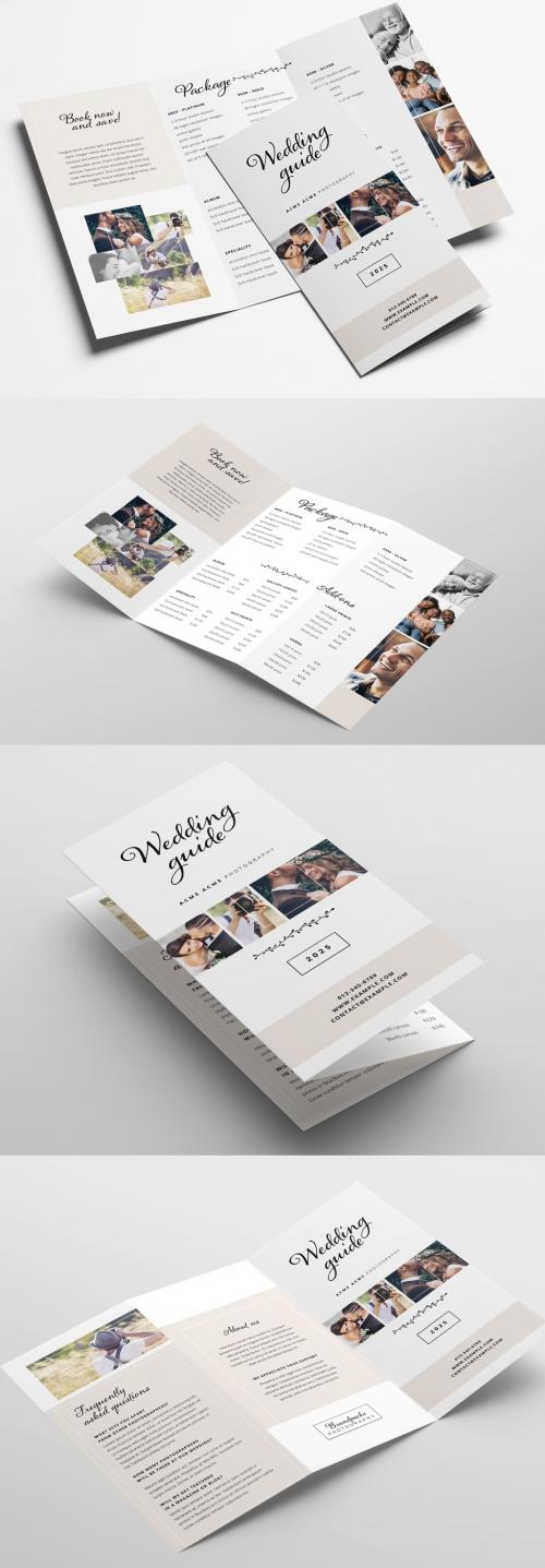Adobe Stock - Wedding Photography Trifold Brochure Layout - 341104605