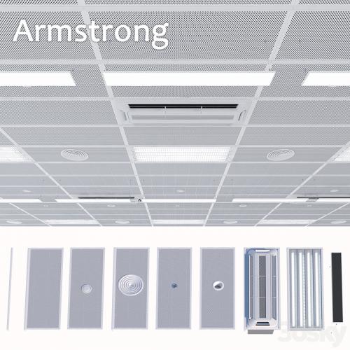 Armstrong ceiling system with a set of elements 2