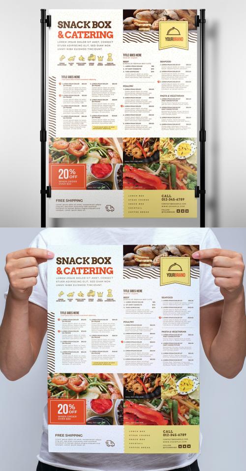 Adobe Stock - Catering Food Takeout Menu Poster Layout - 342167553