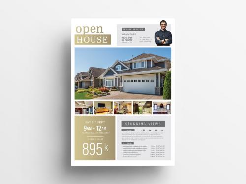 Adobe Stock - Real Estate Open House Poster Layout - 342167591