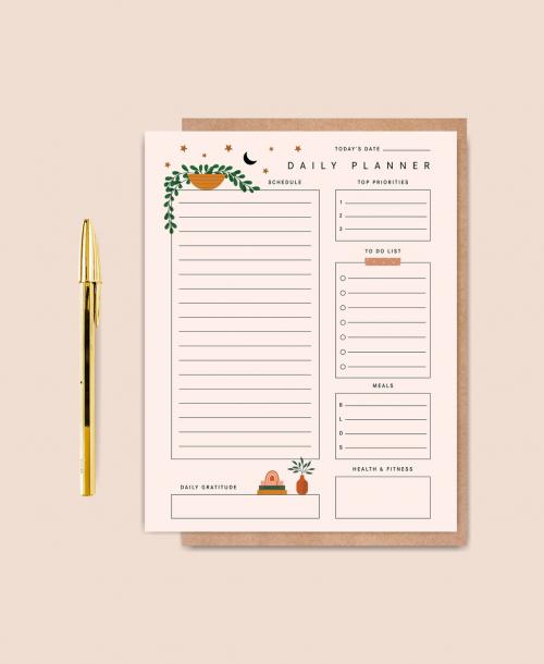 Adobe Stock - Plant Daily Planner Layout - 342429966