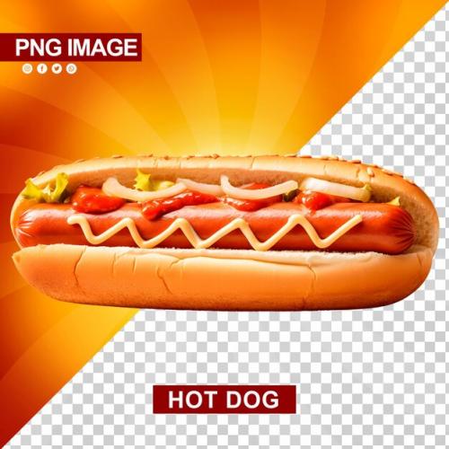 A Delicious Hotdog With Ketchup And Mustard
