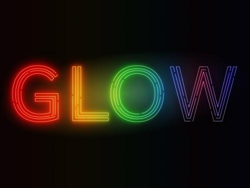 Adobe Stock - Rainbow Neon Glow Text Effect - 342498384