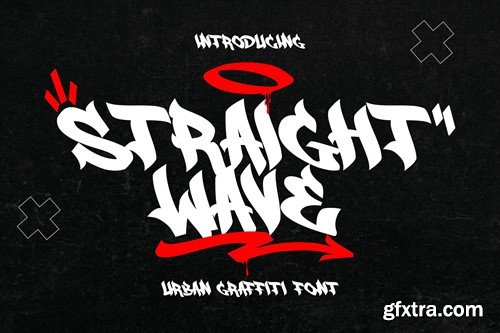 Straight Wave - Handwritten Graffiti Font KV88BHY