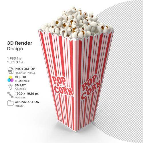 Popcorn Big Mug 3d Modeling Psd File Realistic Popcorn Mockup