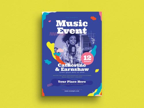 Adobe Stock - Music Event Flyer Layout - 344233635