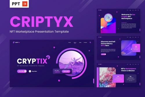 Cryptix - NFT Marketplace Powerpoint Templates