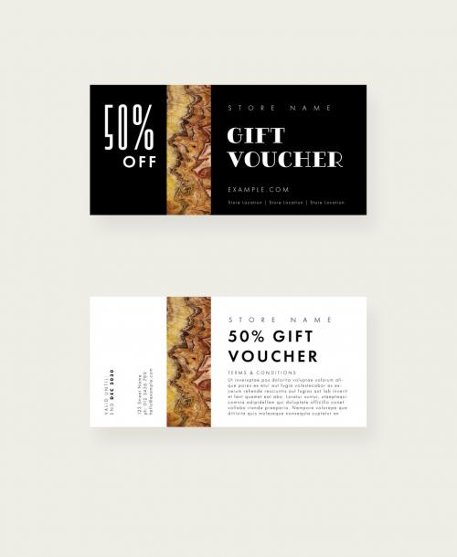 Adobe Stock - Black and White Voucher Layouts - 344591831