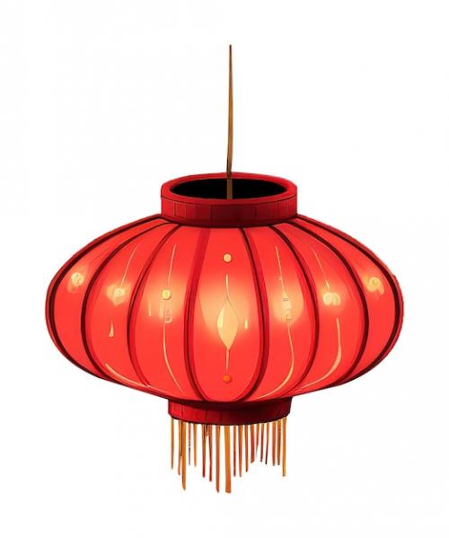 Illustration Of Chinese Lantern Ai Generative