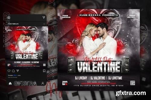 Valentines Day Party Flyer Template 8FR6GHQ
