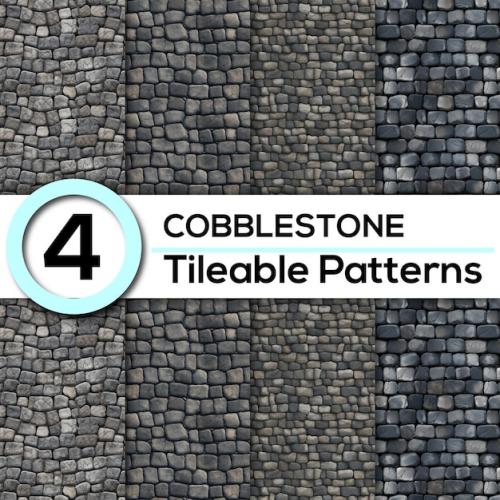4 Detailed Cobblestone Patterns Seamless Rustic Amp Perfect For Urban Designs Background