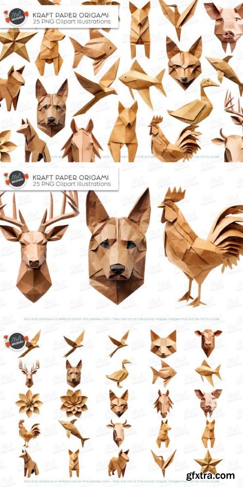 Kraft Paper Origami Animals