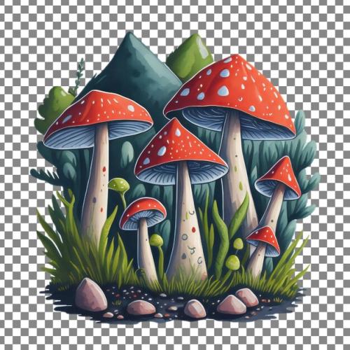 Watercolor Mushroom Clipart Transparent