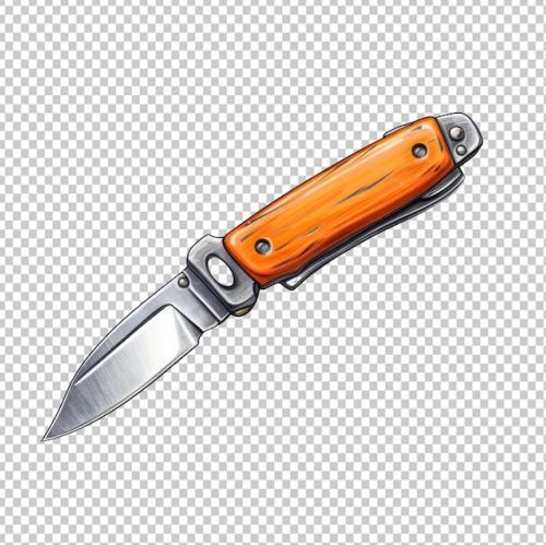 Hiking Knife Watercolor Isolated On Transparent Background Png