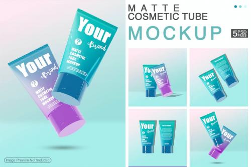 Matte Cosmetic Tube - Mockup