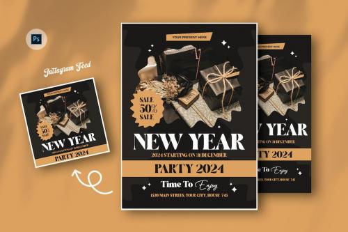 Arctic New Year Day Flyer Template