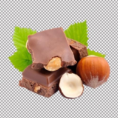 Chocolate With Hazelnuts Closeup Backgrounds