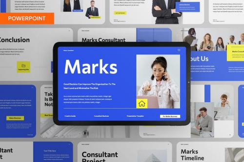 Blue Yellow Modern Business Consultant Profile