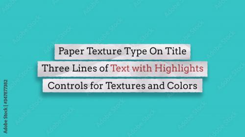Adobe Stock - Three Lines Type on Paper Texture Titles - 347877382