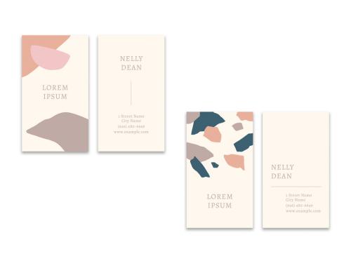 Adobe Stock - Neutral Business Card Layout - 348321773