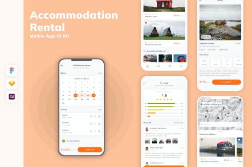 Accommodation Rental Mobile App UI Kit